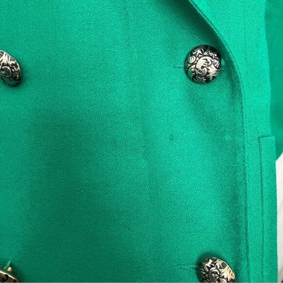 Vintage Braemar by Jeremy Scott Green Wool Blazer  Skirt Co-Ord Set - Picture 14 of 14